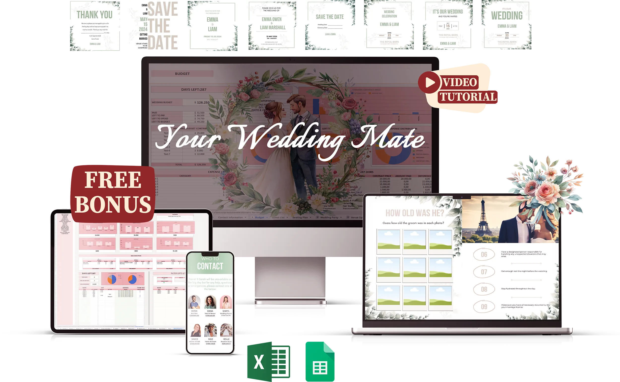 Wedding Planner Organizer Bundle